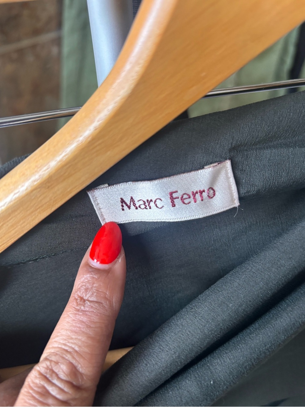 MARC FERRO | sheer sleeve mock neck top | size xs - Picture 4 of 5